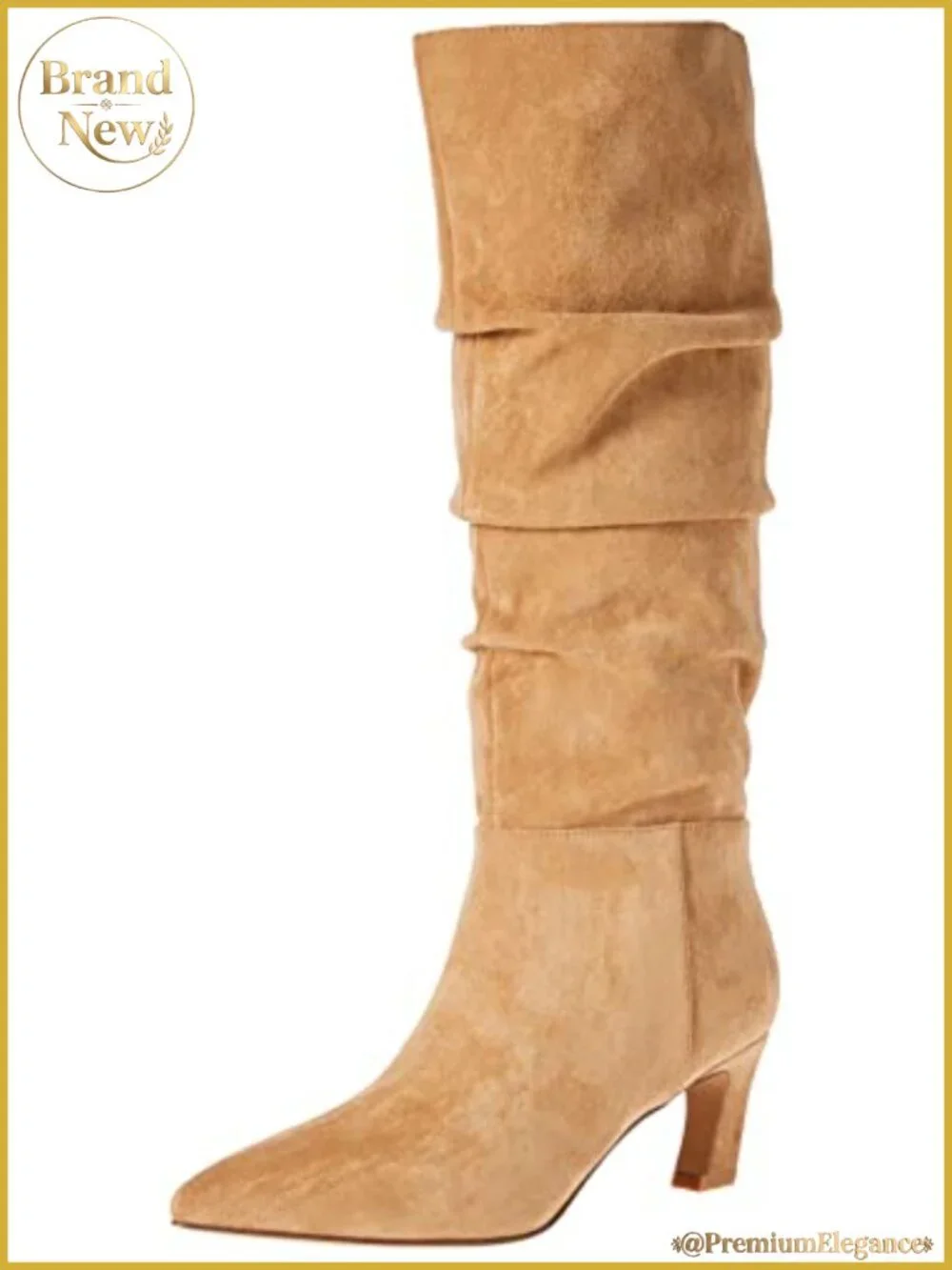 Suede Slouchy Knee-High Boot
